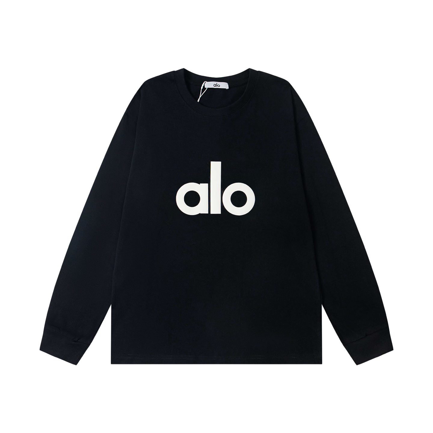 P79💰
美国洛杉矶Alo25ss胸口立体发泡印花男女同款宽松长袖T恤
颜色：白黑 白粉  白玫红 白黄 白绿
         黑白  黑粉 黑玫红 黑黄 黑绿


尺码：S-2XL
S :    胸围100    衣长68   肩宽51    袖长55 
M：  胸围106    衣长70   肩宽53    袖长55  
L :    胸围112     衣长72   肩宽55   袖长57
XL:   胸围118     衣长74   肩宽57    袖长57
2XL: 胸围124     衣长76   肩宽59    袖长60  

体重： S  （90-130斤）
          M  （120-150斤）
          L   （140-165斤）
         XL  （160-180斤） 
         XXL （180-210斤）

面料：26支300克双纱