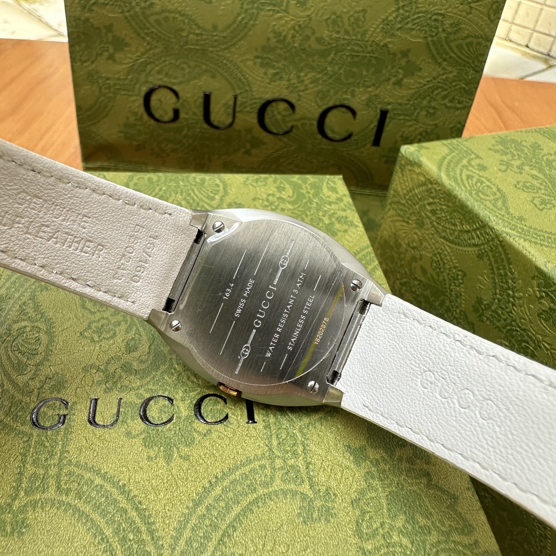 GUCCI 25H Wristwatch: Fluid Design, Steel Chains, Swiss Movement, Waterproof, Sapphire Glass - 图片 8