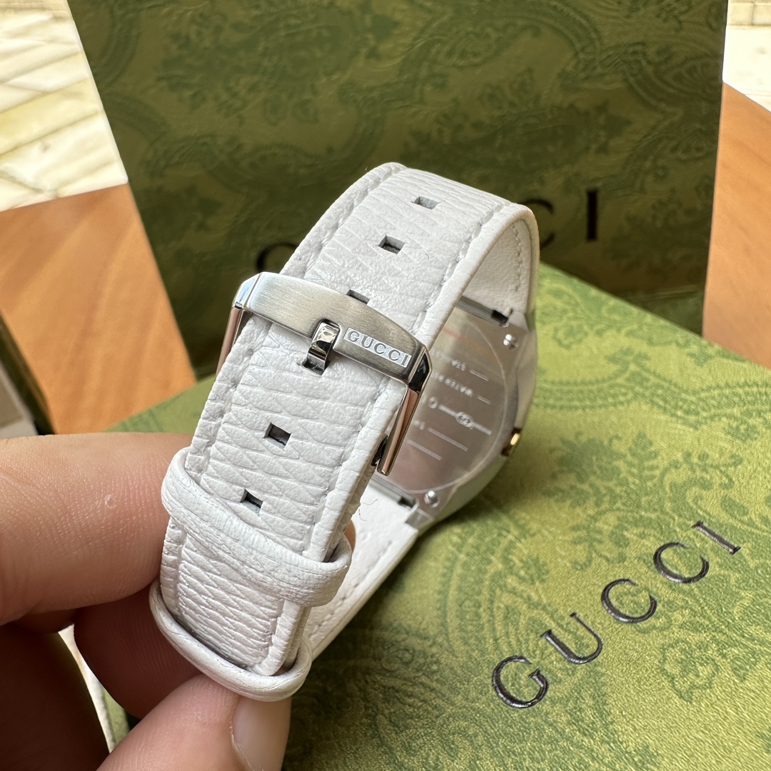 GUCCI 25H Wristwatch: Fluid Design, Steel Chains, Swiss Movement, Waterproof, Sapphire Glass - 图片 9