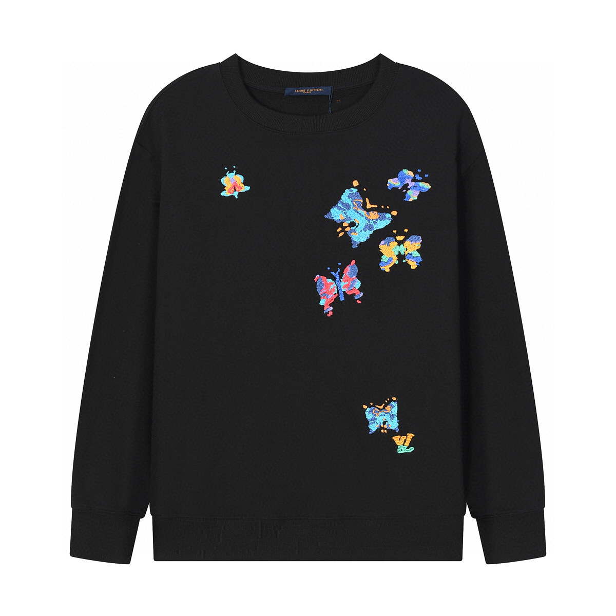 Louis Vuitton Butterfly Embroidered Cotton Sweatshirt - Unisex Style