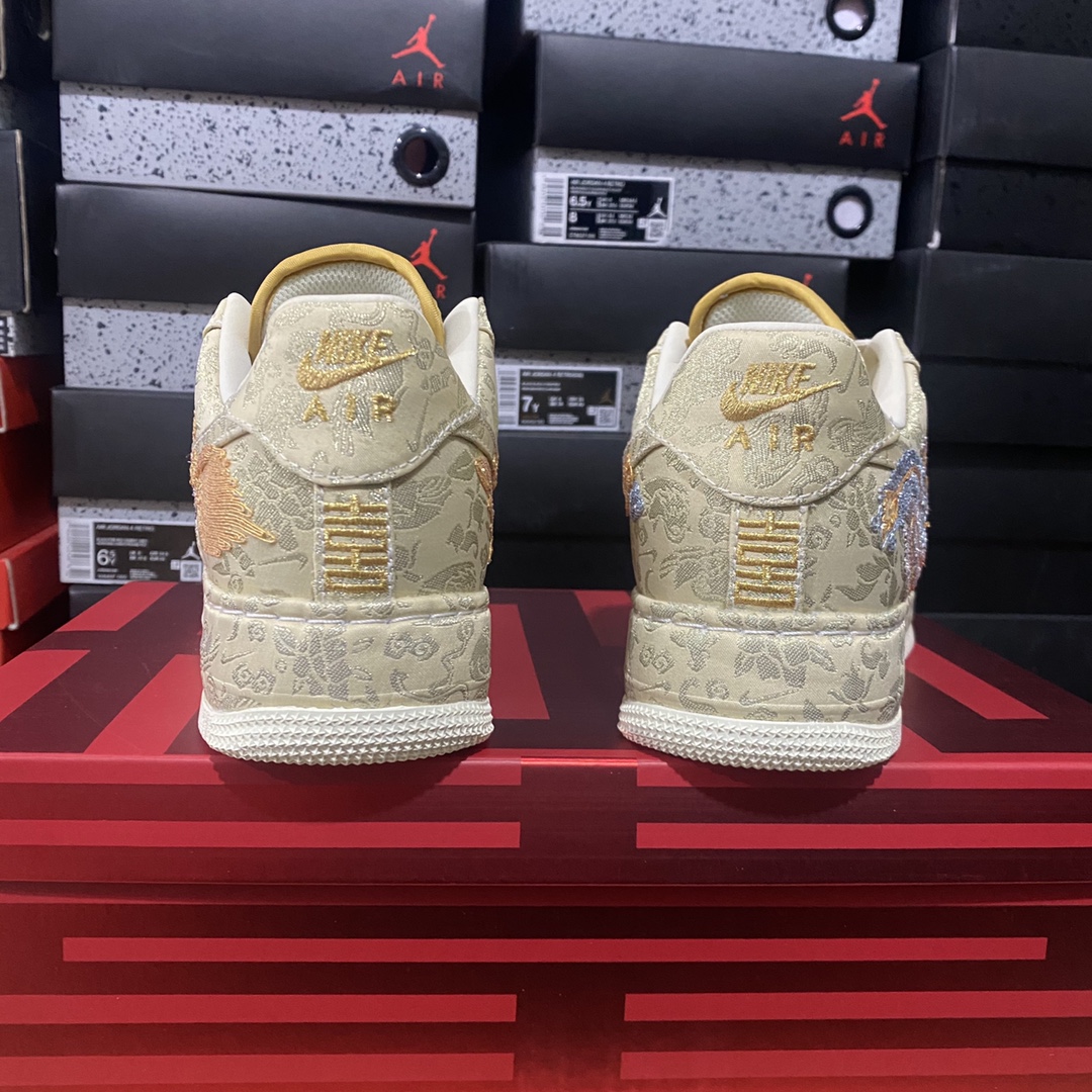 NikeAirForce1“喜喜”空军一号龙凤呈祥结婚鞋劲爆上市货号HJ4285-777尺码4040.5