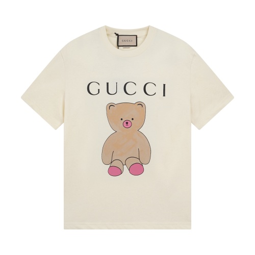 Gucci Women's Printed Cotton T-Shirt With Teddy Bear - Short Sleeve Top 1 Gucci Women's Printed Cotton T-Shirt With Teddy Bear - Short Sleeve Top