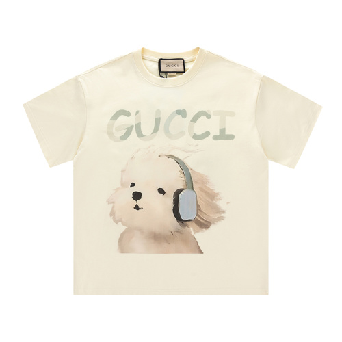 Gucci Cotton T-Shirt With Dog Print And Headphone - Premium Quality 1 Gucci Cotton T-Shirt With Dog Print And Headphone - Premium Quality