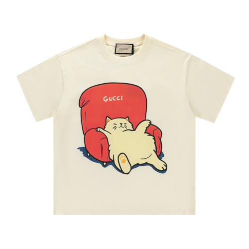 Gucci Relaxed Fit T-Shirt with Cat Print - High Quality Cotton