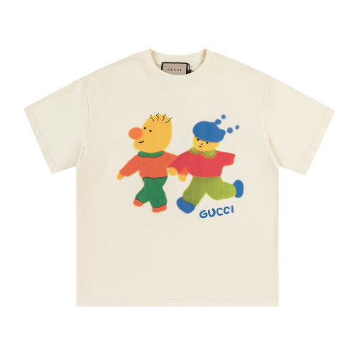 Gucci Cotton Jersey T-Shirt with Print | Crew Neck Short Sleeve Top 1 Gucci Cotton Jersey T-Shirt with Print | Crew Neck Short Sleeve Top