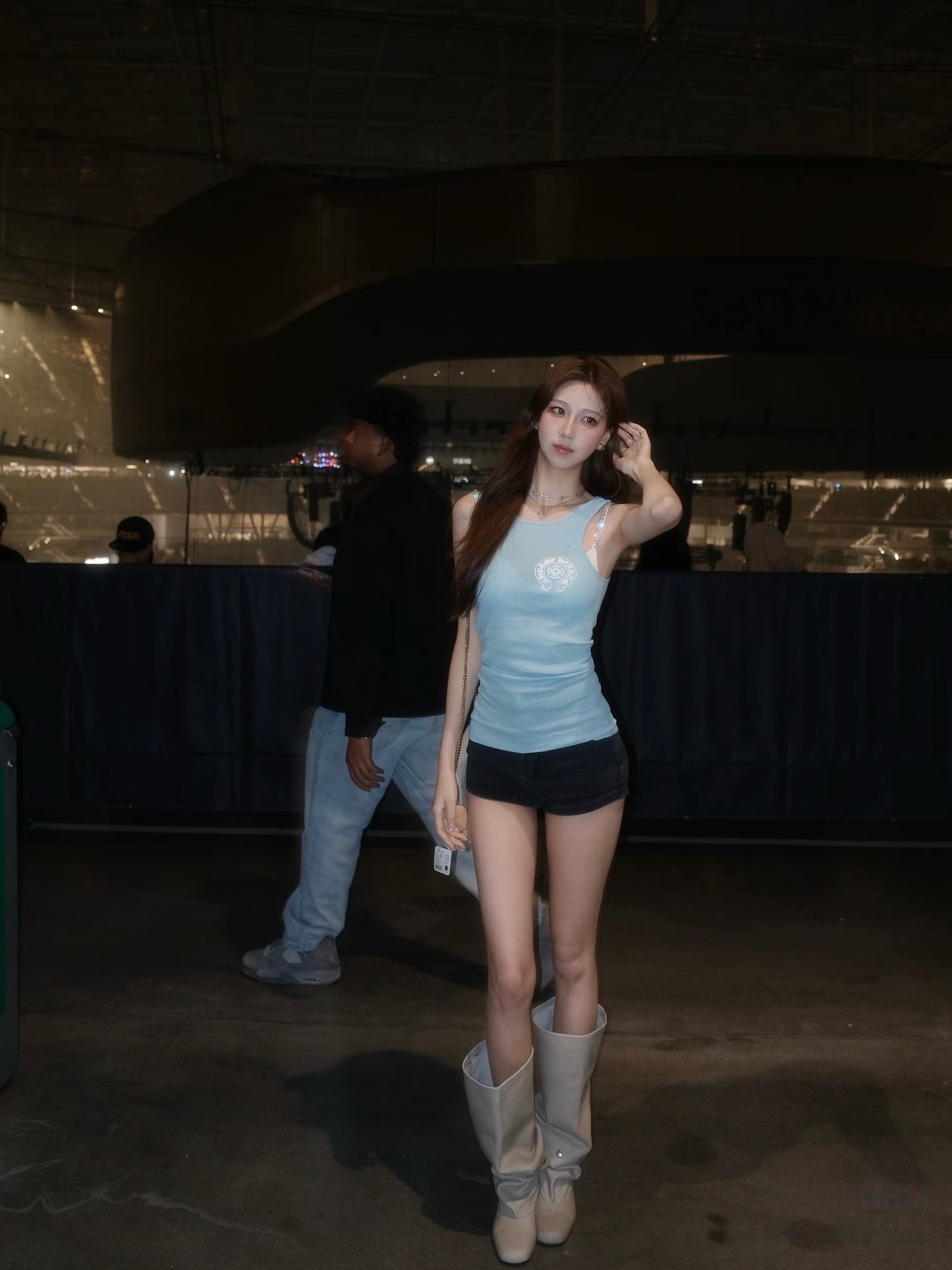 크롬하츠 여성 파란색 니트 반팔 원피스 96633 이미지 4