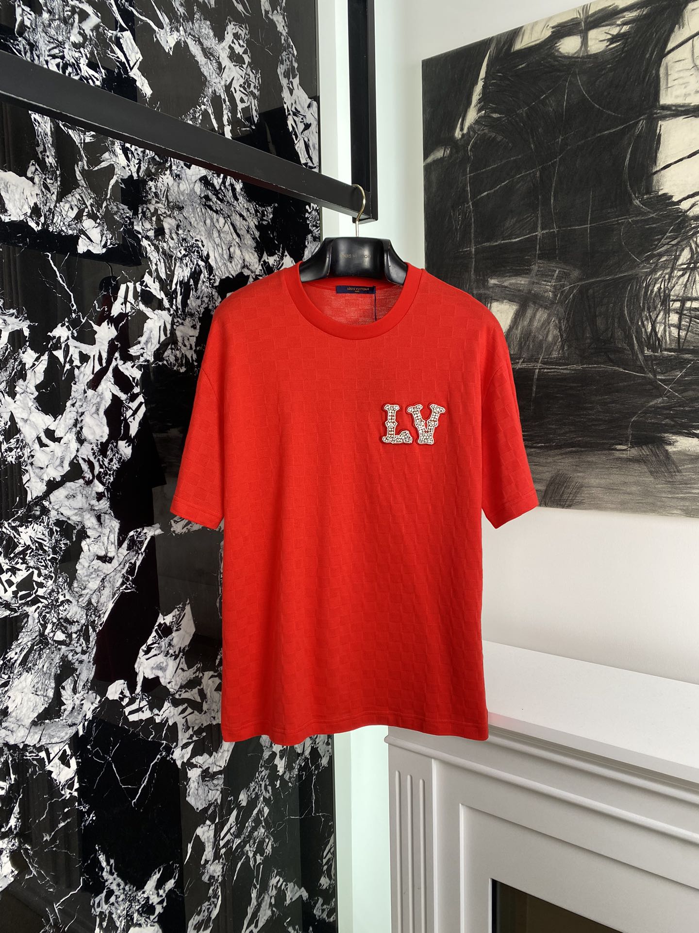 Louis Vuitton Kleding T-Shirt Roze Rood Katoen Korte mouw