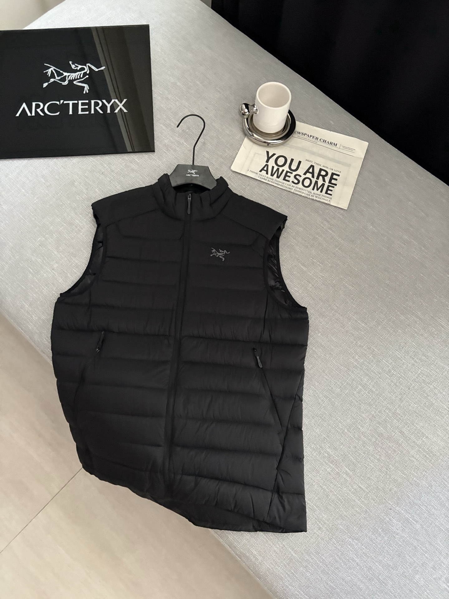 前后Logo刺绣工艺,#始祖鸟羽绒马甲 #始祖鸟马甲 #始祖鸟穿搭 #始祖鸟穿搭分享