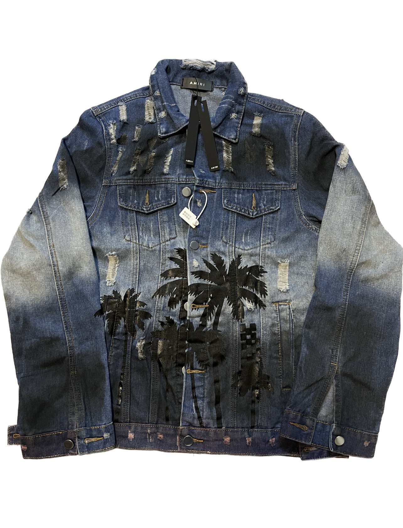 AMIRI 18as Coconut Rendered Bad Cowboy Jacket: High Quality Fabric, Relaxed Fit, Unique Design.