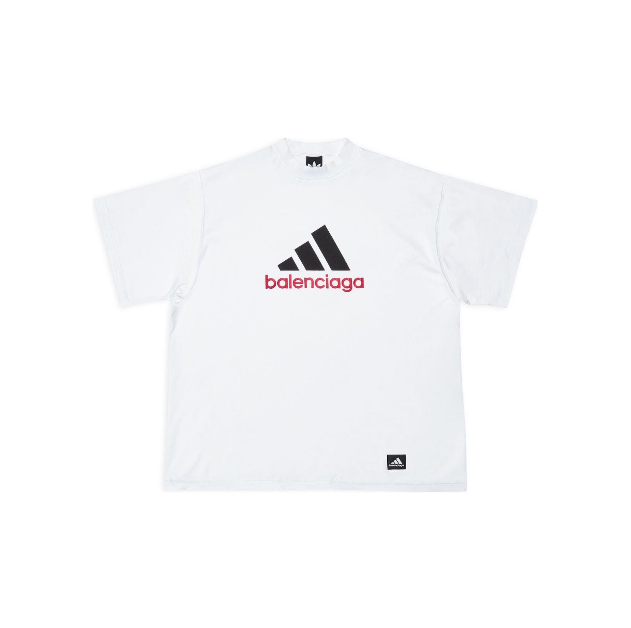 Balenciaga Clothing T-Shirt Black White Embroidery Short Sleeve