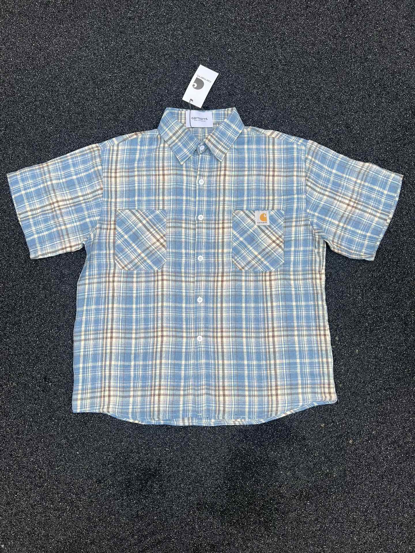 Carhartt Clothing Shirts & Blouses T-Shirt Blue Unisex Cotton Short Sleeve
