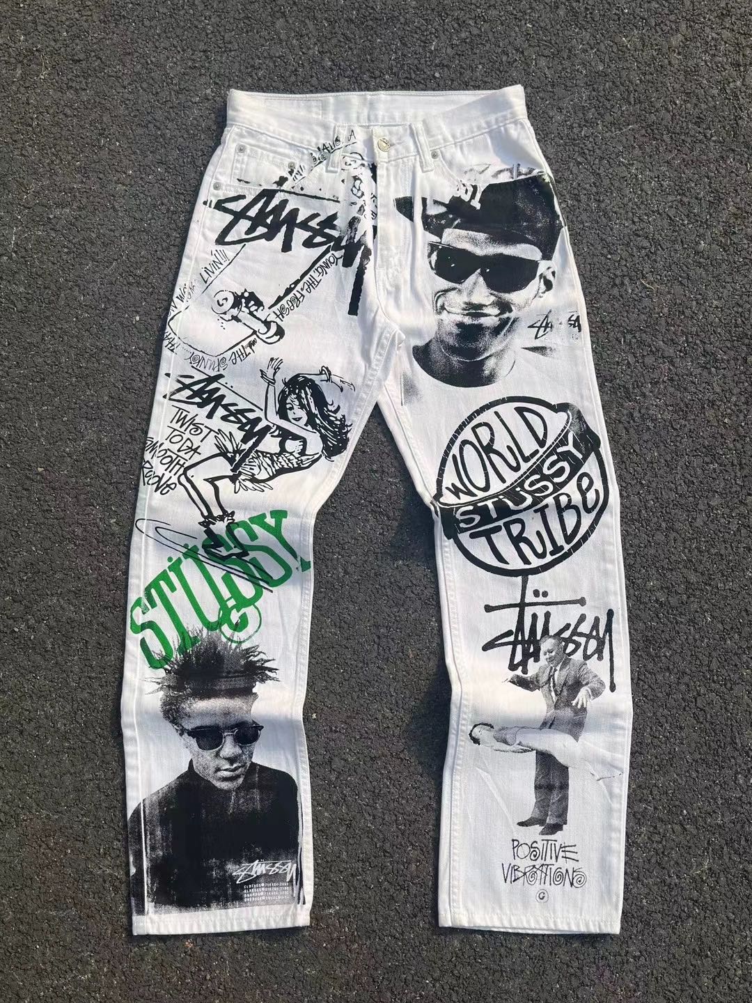 💰172 FZ221 Stuscissy Scrawny jeans, Viagra. Colour: White Size: m-xxl