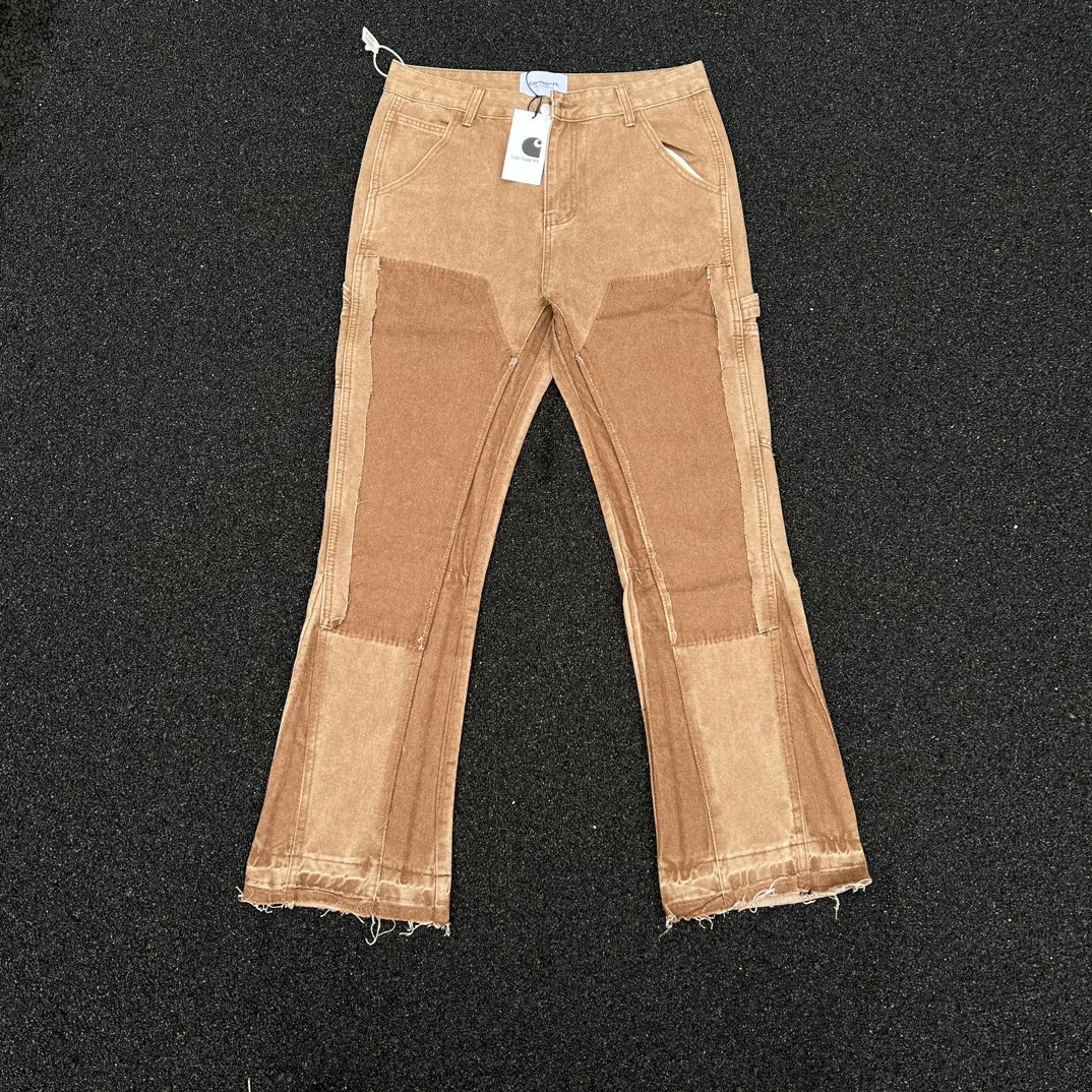 High-Quality Carhartt Kahart Embroidered Lumber Pants in Old Brown – Sizes M-XXL - 图片 1