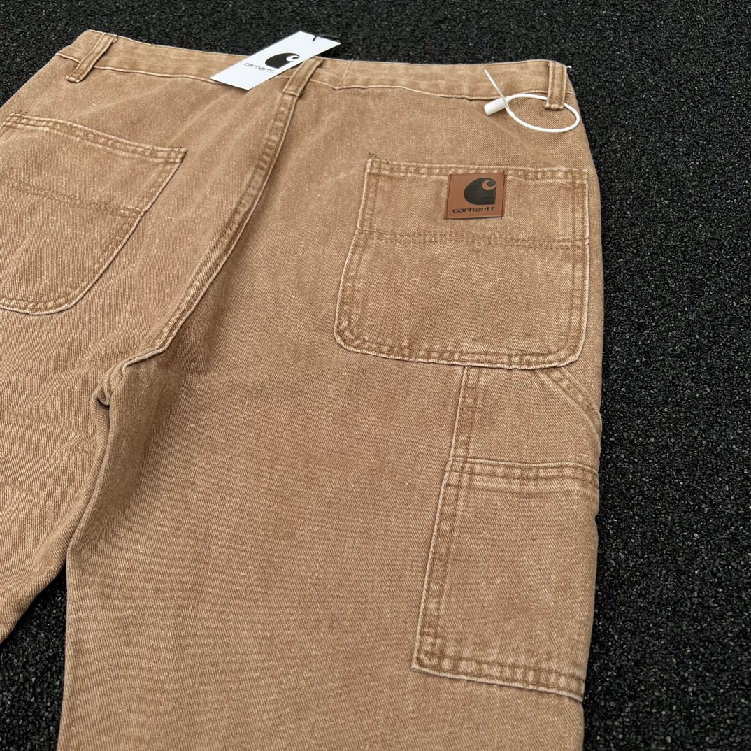 High-Quality Carhartt Kahart Embroidered Lumber Pants in Old Brown – Sizes M-XXL - 图片 4