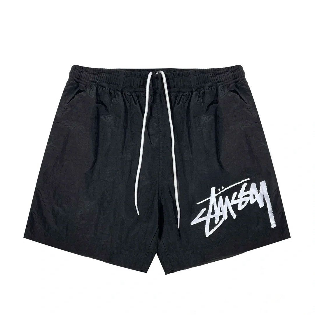 Autonomous Stussy Basketball Shorts: Waterproof Nylon, Custom-made, Black, Sizes S-XL - 图片 2