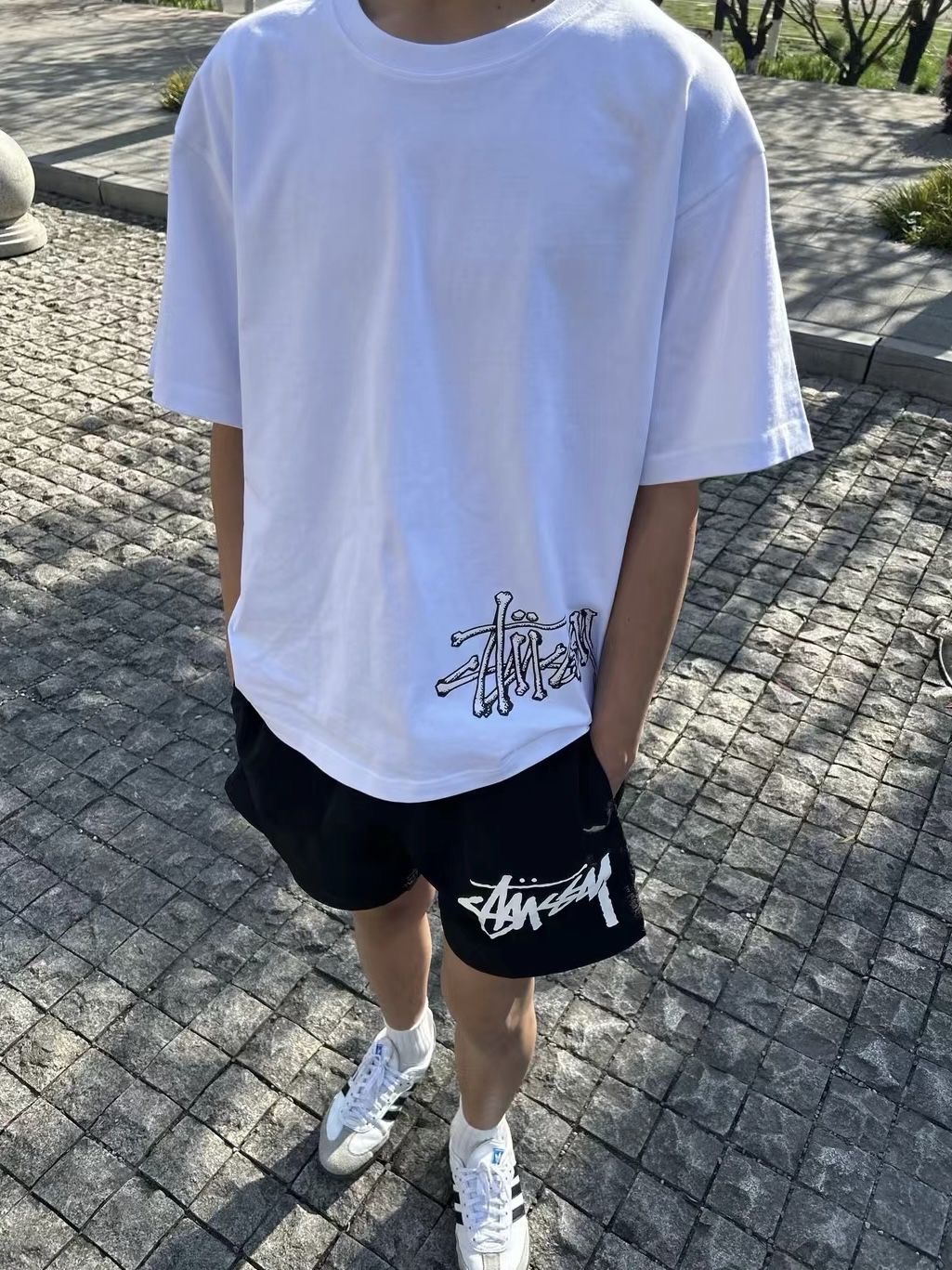 Autonomous Stussy Basketball Shorts: Waterproof Nylon, Custom-made, Black, Sizes S-XL - 图片 3