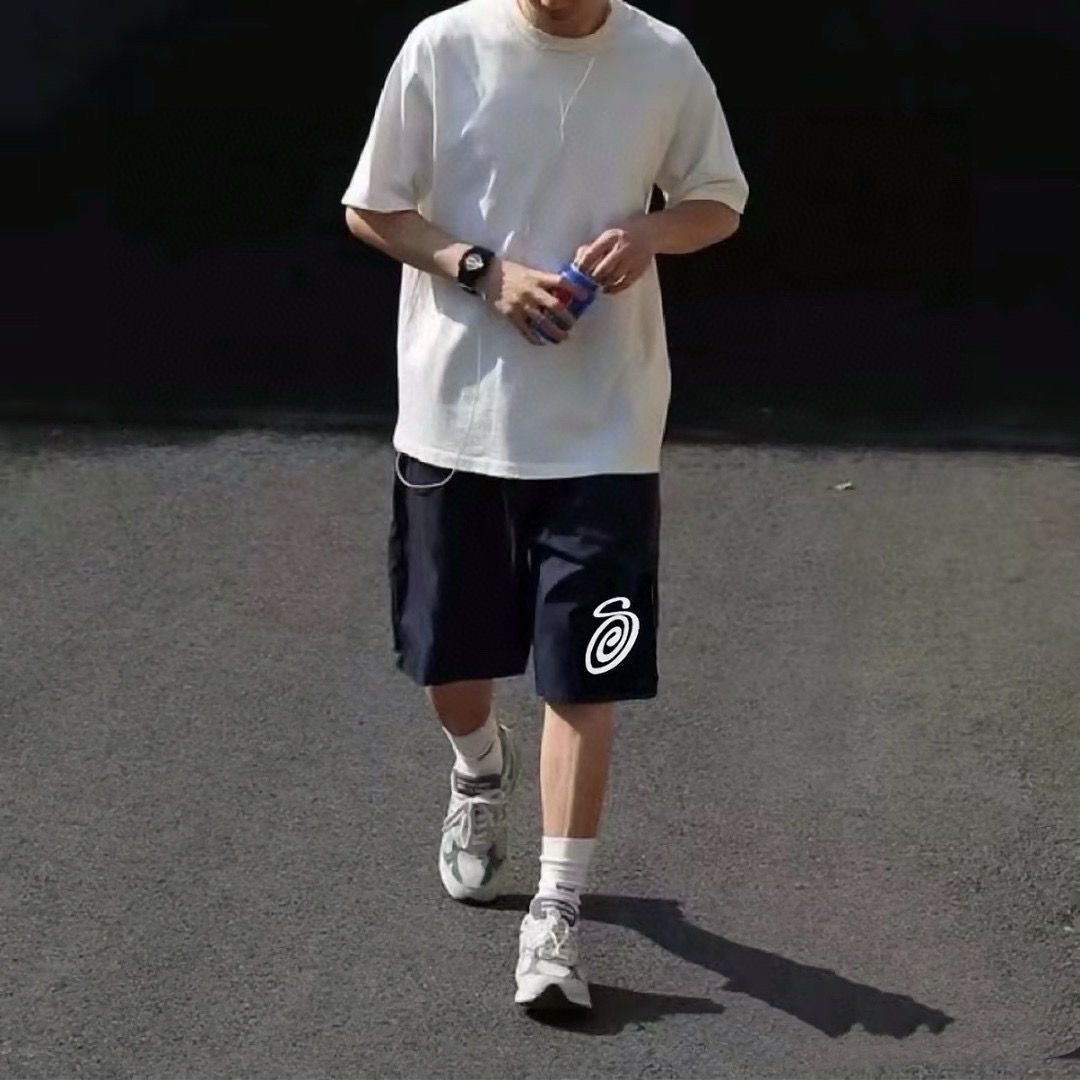 Stussy Basketball Shorts: FZ 231 Nylon-Proof, Custom-Made, Black, Sizes S-XL. - 图片 3