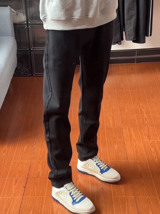 Luxurious DG Gold Embroidered Black Jeans: High Quality, Original Design, Perfect for Spring-Summer - 图片 9