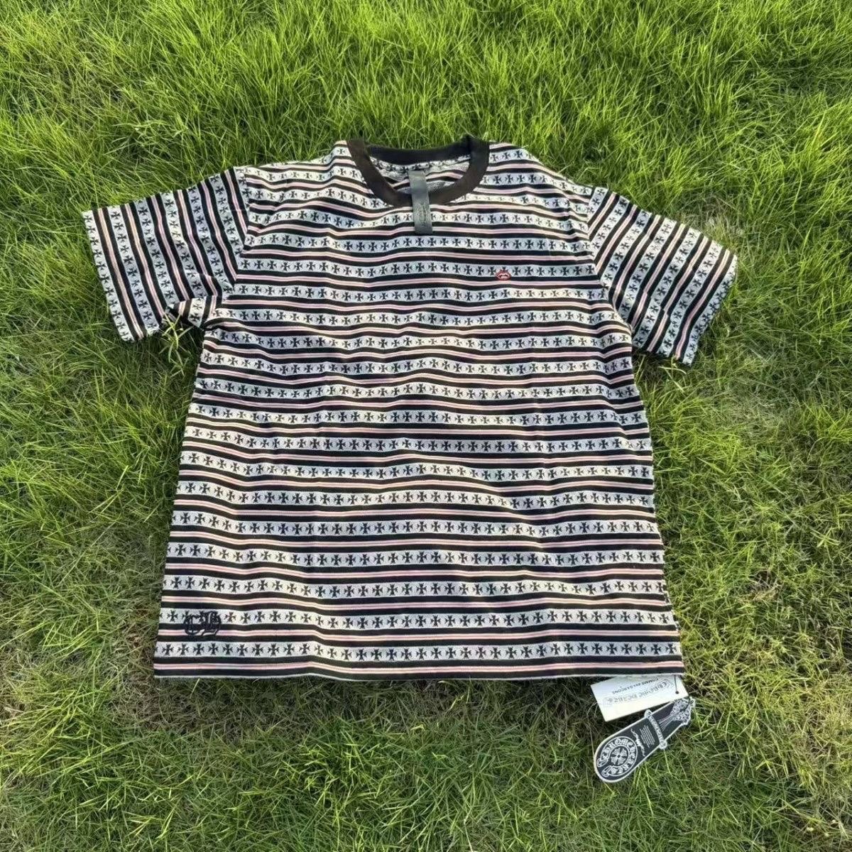 上新Chrome Hearts 克罗心 梵文条纹短袖T桖正确版本 5