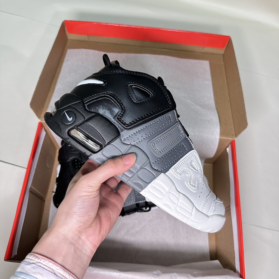 爆款•主推款Nike Air More Uptempo 皮蓬 气垫大底 大AIR 白黑灰 高品质最强性价比推荐款 码数-