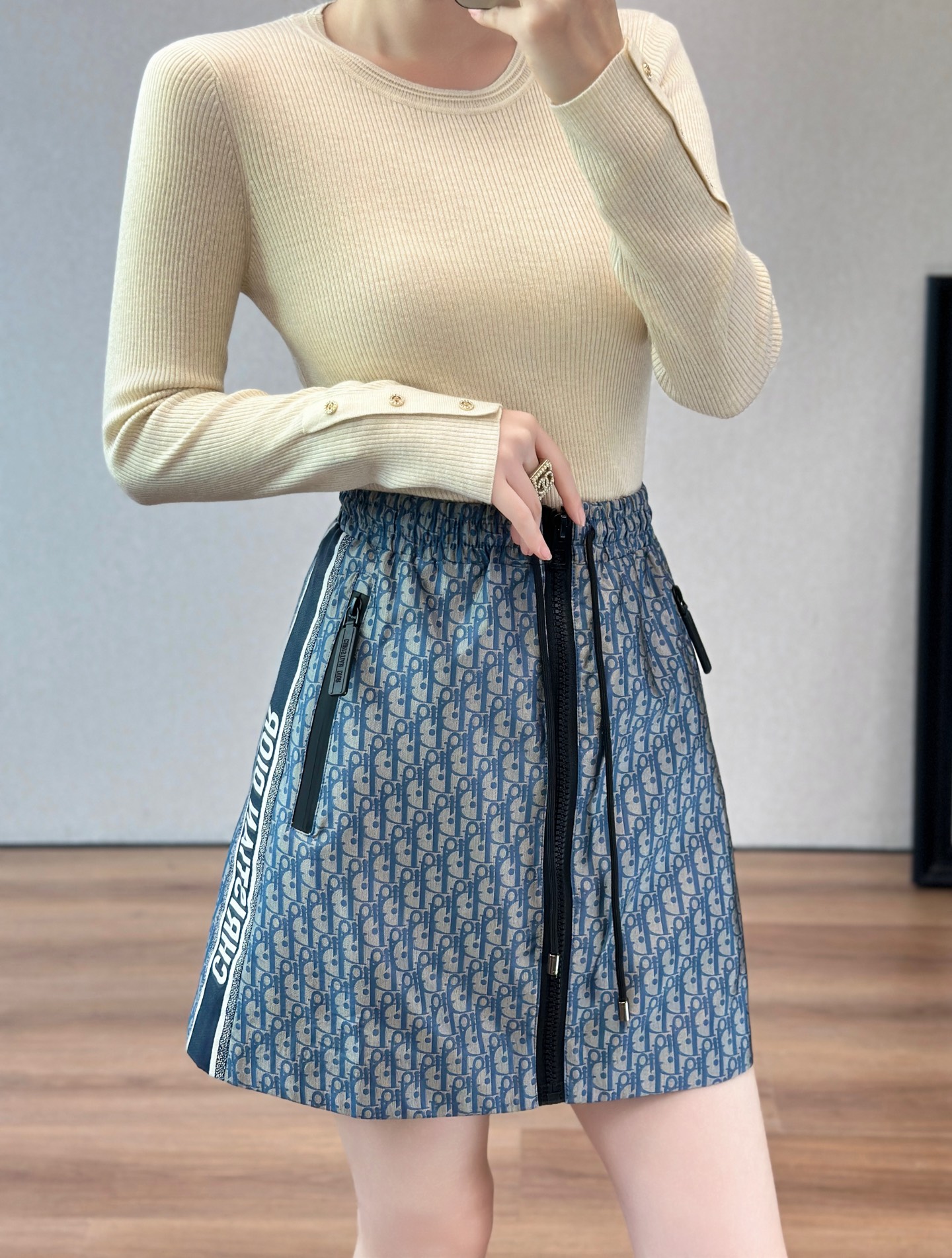 Elegant Wool Blend Knit Top and Designer Mini Skirt Set 2 i1756008548911 8674 0 1