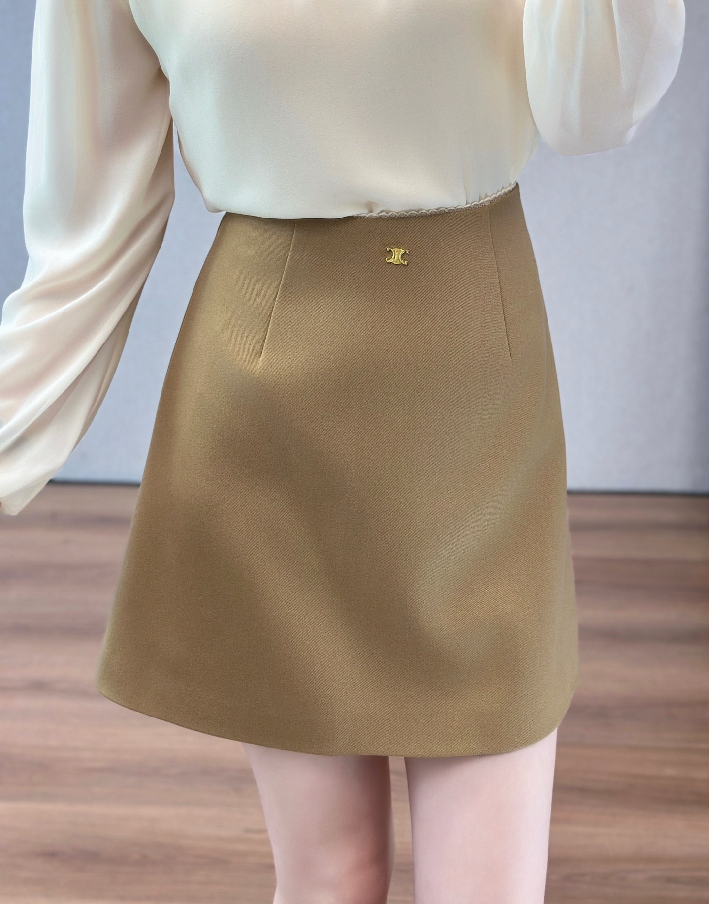 Elegant A-Line Mini Skirt - Versatile High-Waisted Design for Women (Brown) 1 i1756606724771 6304 0 0