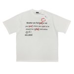 Buy Sell
 We11done Store
 Clothing Shirts & Blouses T-Shirt Black White Printing Unisex Men Cotton Summer Collection Track Short Sleeve