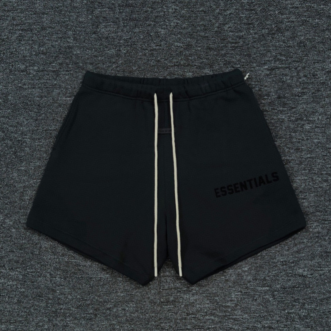 Fear of God fear of god fog essentials复线23ss最新款硅胶植绒字母印花短裤