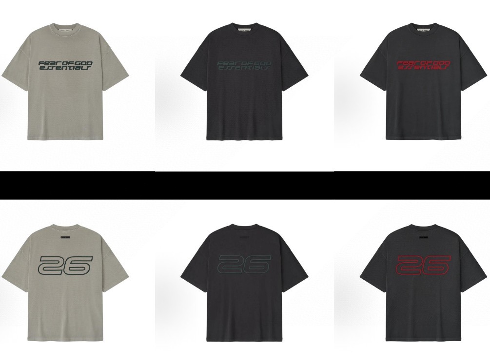 Fear of God 黑全套对版Essentials FW26 Holiday 2026 90'S SHORT SLEEVE TEE 舒适休闲短袖 T恤 男款