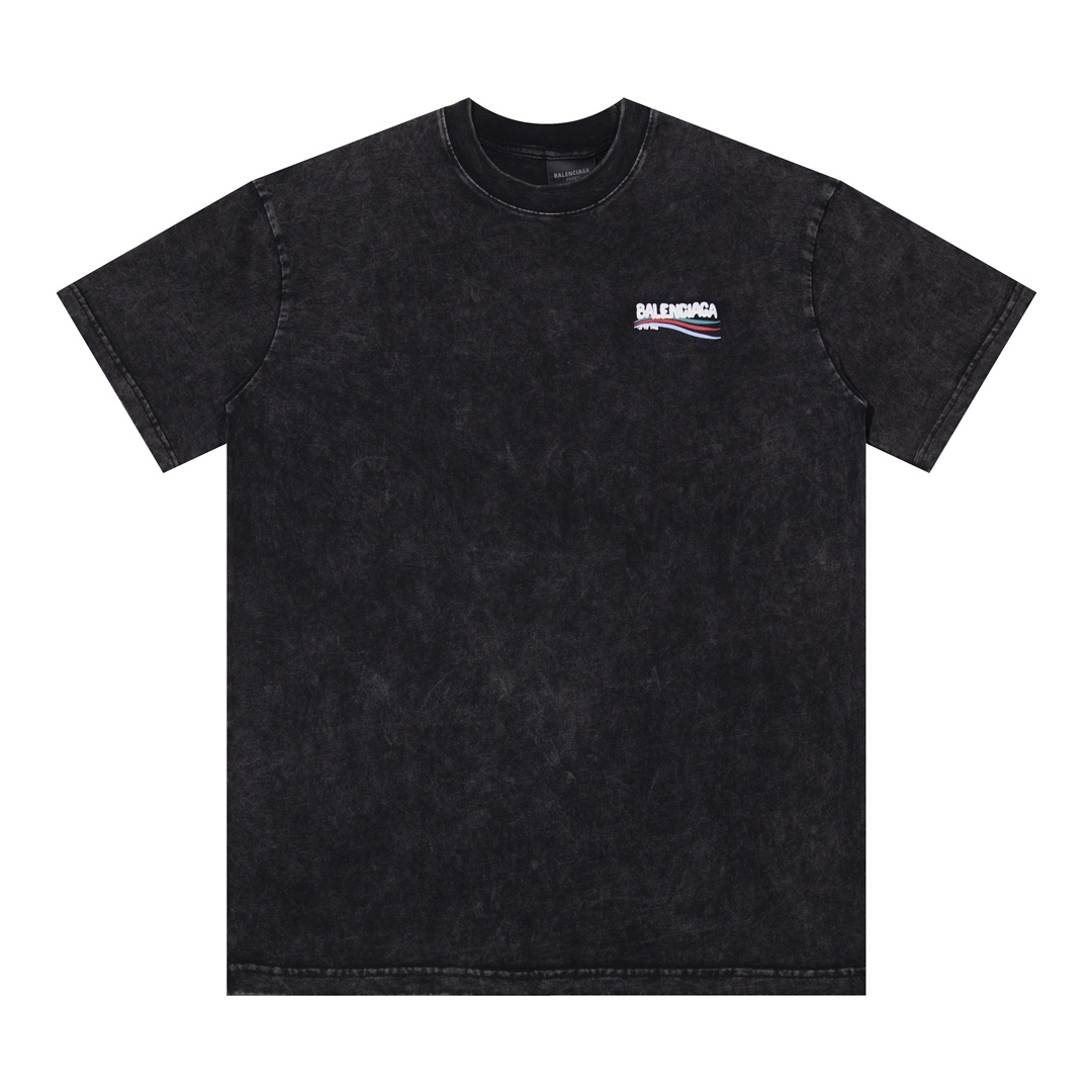 Balenciaga Clothing T-Shirt Black Printing Unisex Cotton Short Sleeve