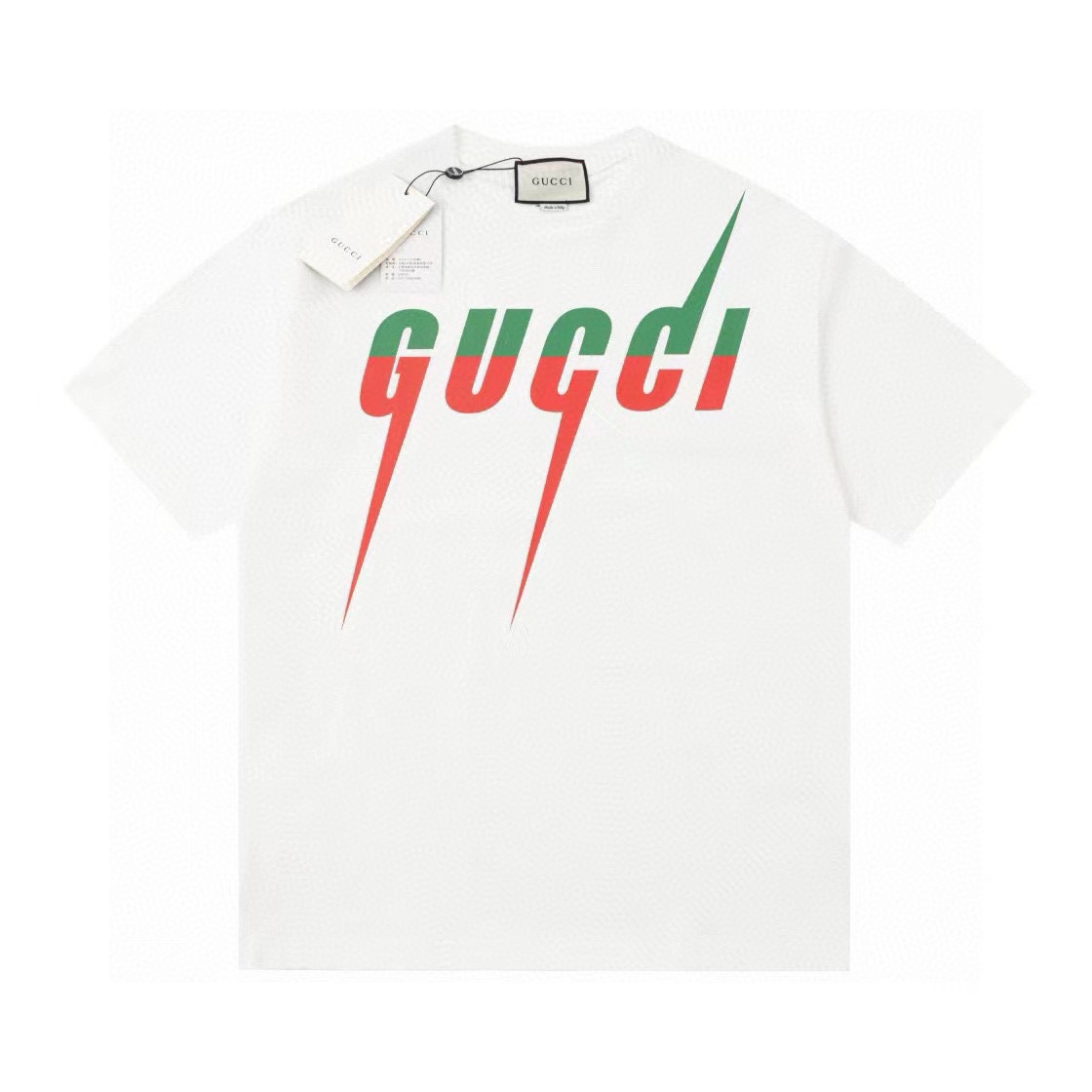 Gucci Clothing T-Shirt Black White Printing Unisex Cotton Spring/Summer Collection Short Sleeve