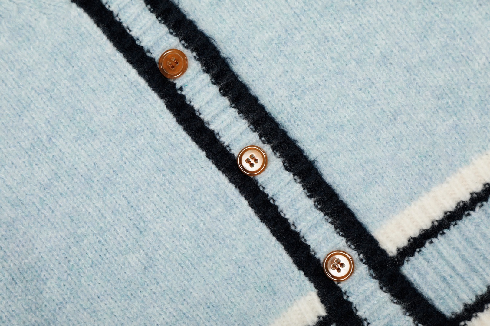 Vivienne Westwood Blue Wool Blend Cardigan, Embroidered Logo, Three-Color Knit 7 o 1j30lnl7cq6j1im1d4npn81ntla
