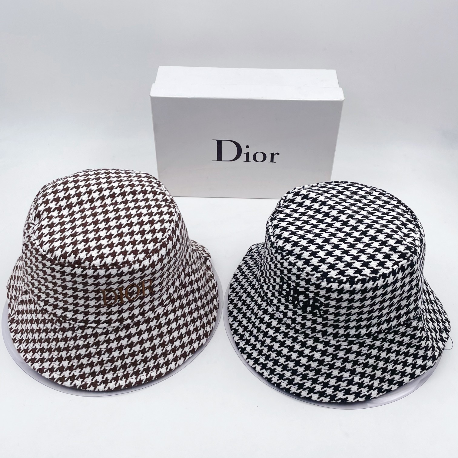 Dior Hats Bucket Hat Black Brown