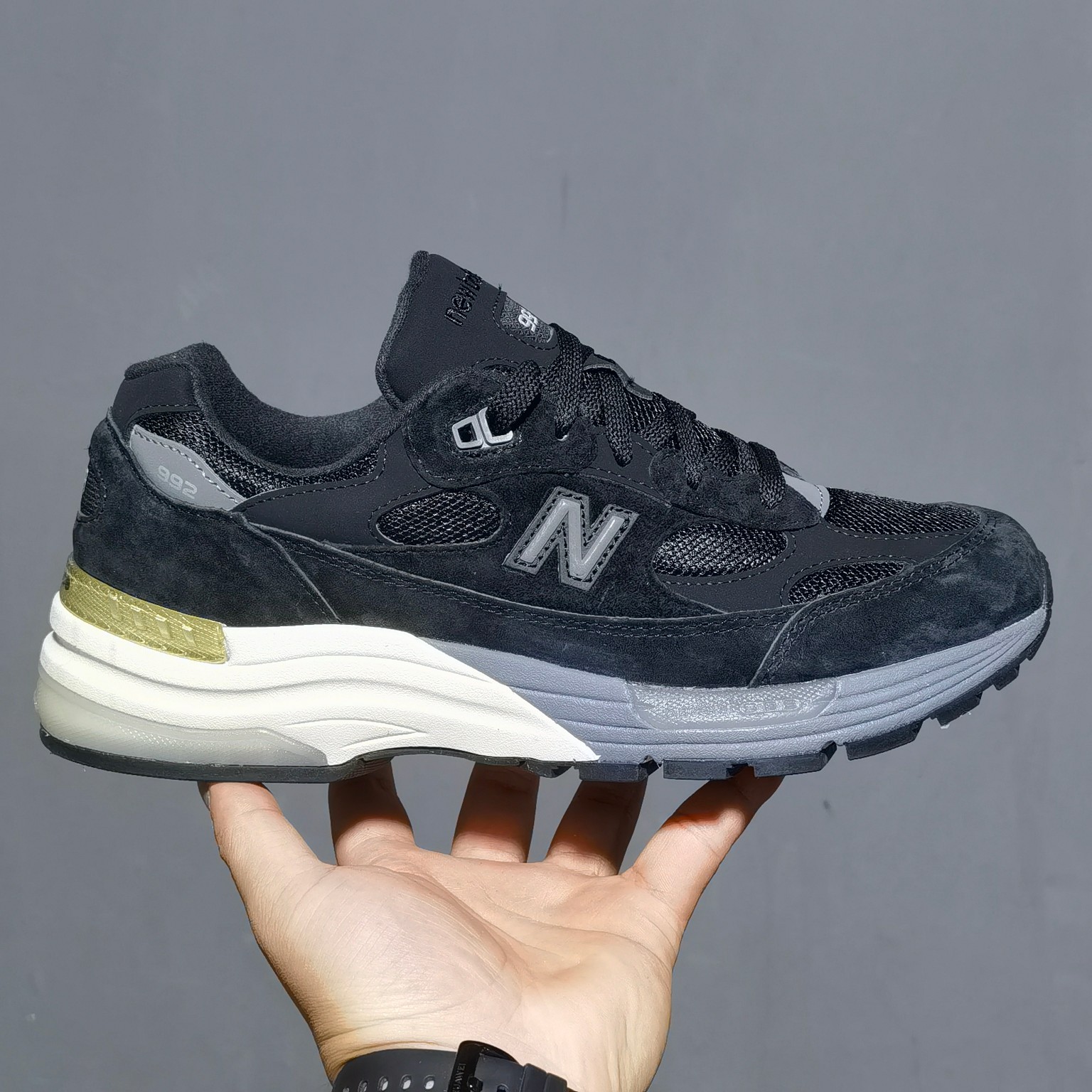 NB992黑色尺码36-46.5总裁新M版出品-NewBalance992黑色D宽M992BL鞋码363