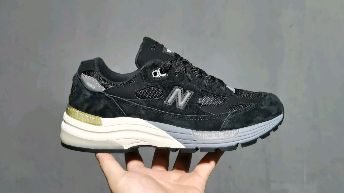 NB992黑色尺码36-46.5总裁新M版出品-NewBalance992黑色D宽M992BL鞋码363