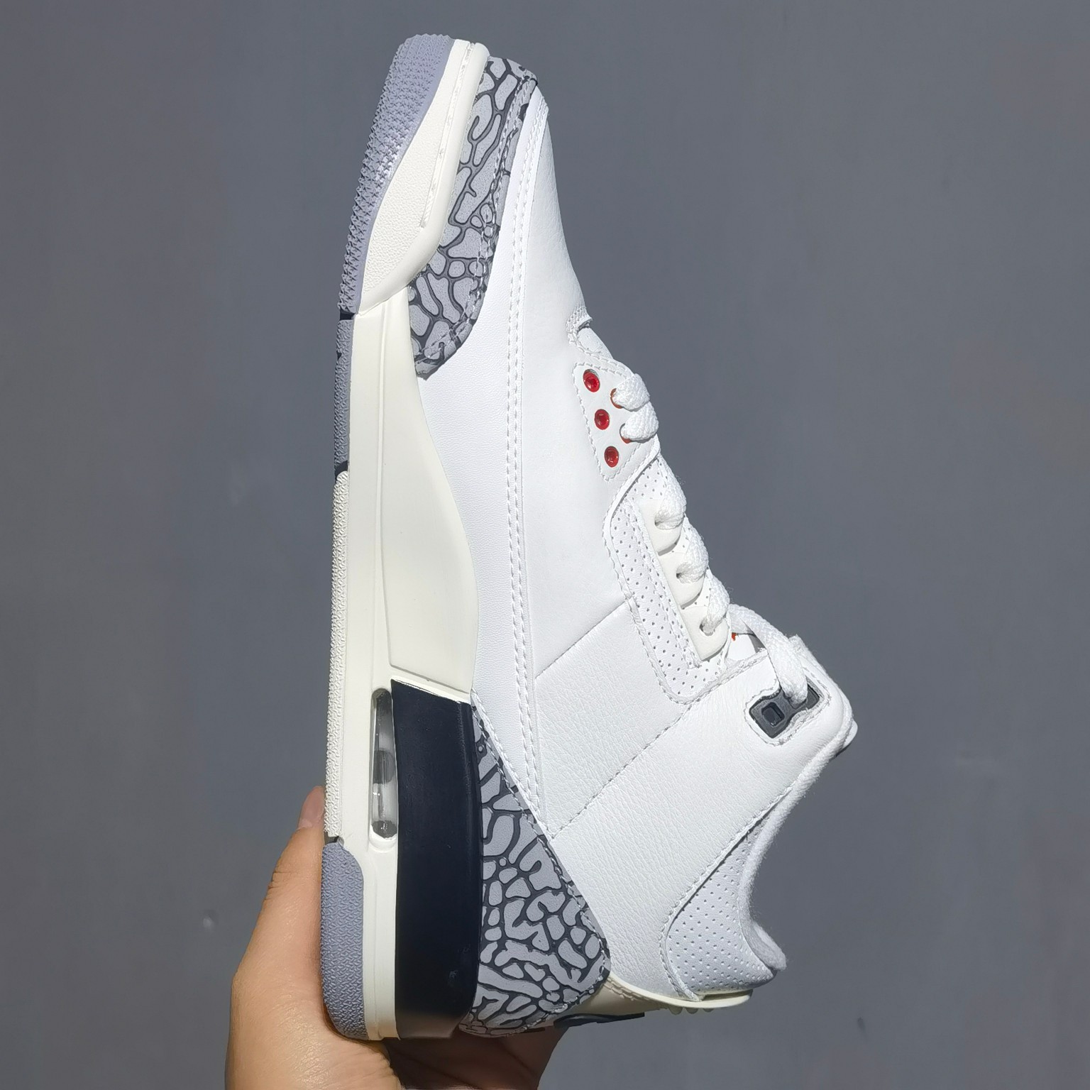 AJ3白水泥做旧尺码:36-47总裁新M出品-AirJordan3AJ3白水泥乔3白灰爆裂纹2023版D