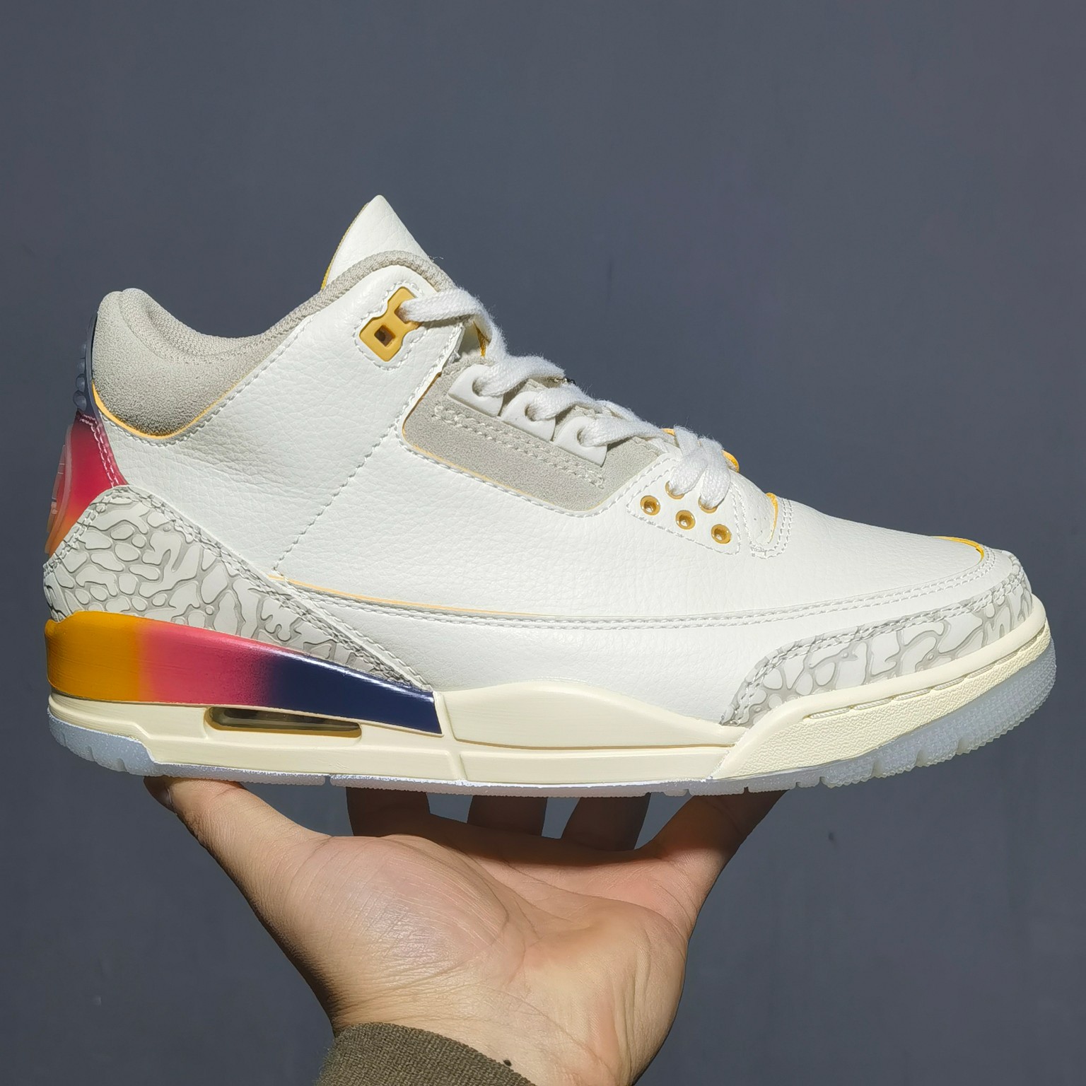 AJ3彩虹渐变尺码:36-47总裁新M出品-J.BalvinxAirJordan3RetroAJ3乔3彩