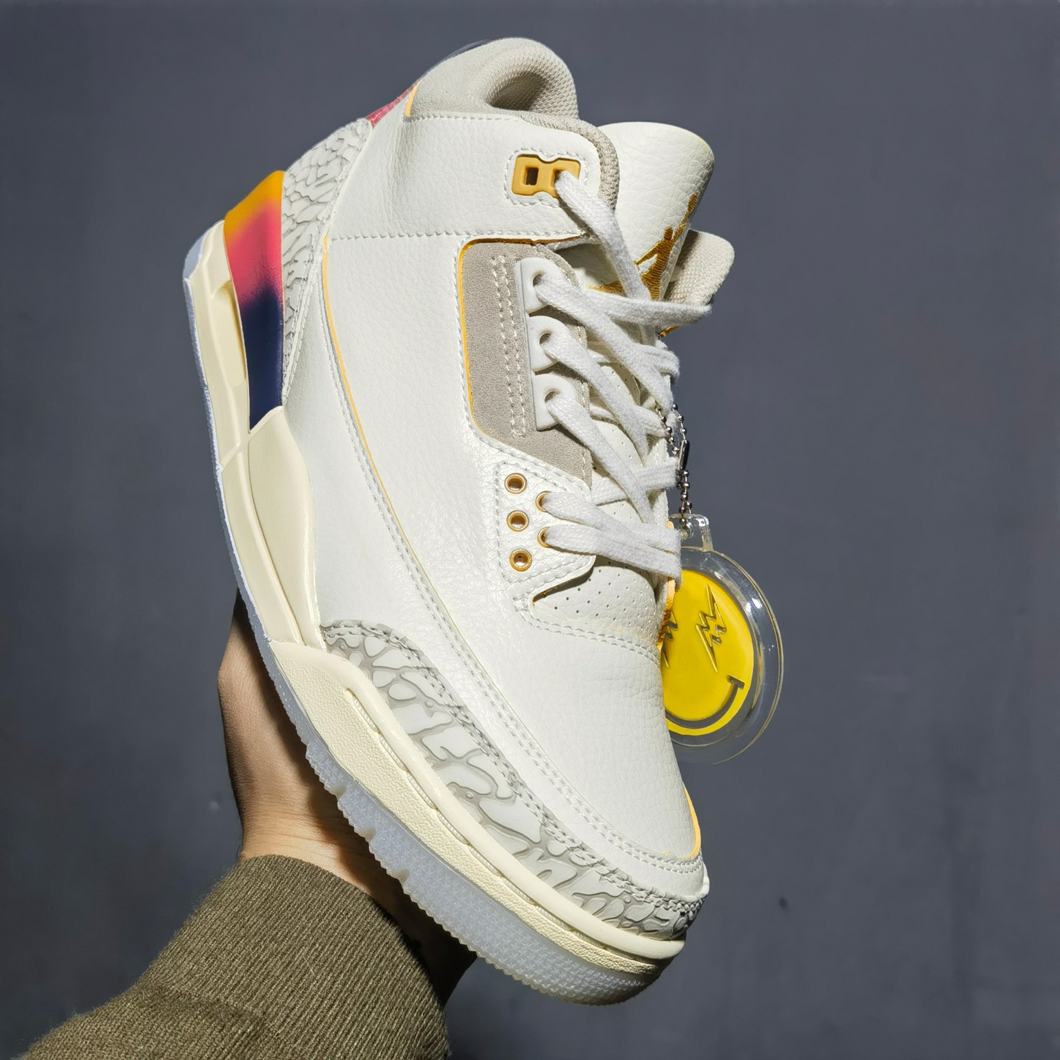 AJ3彩虹渐变尺码:36-47总裁新M出品-J.BalvinxAirJordan3RetroAJ3乔3彩