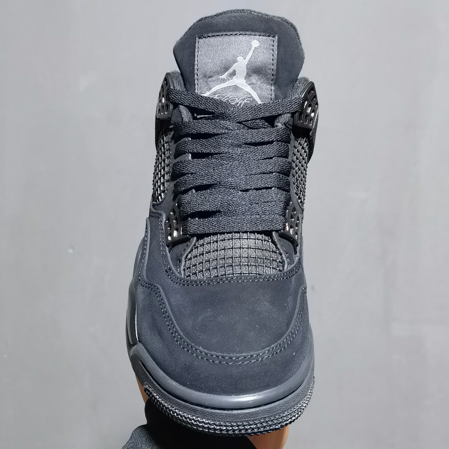 AJ4黑猫尺码:40-47.5福利特价-AirJordan4RetroBlackCat黑猫麂皮黑武士CU