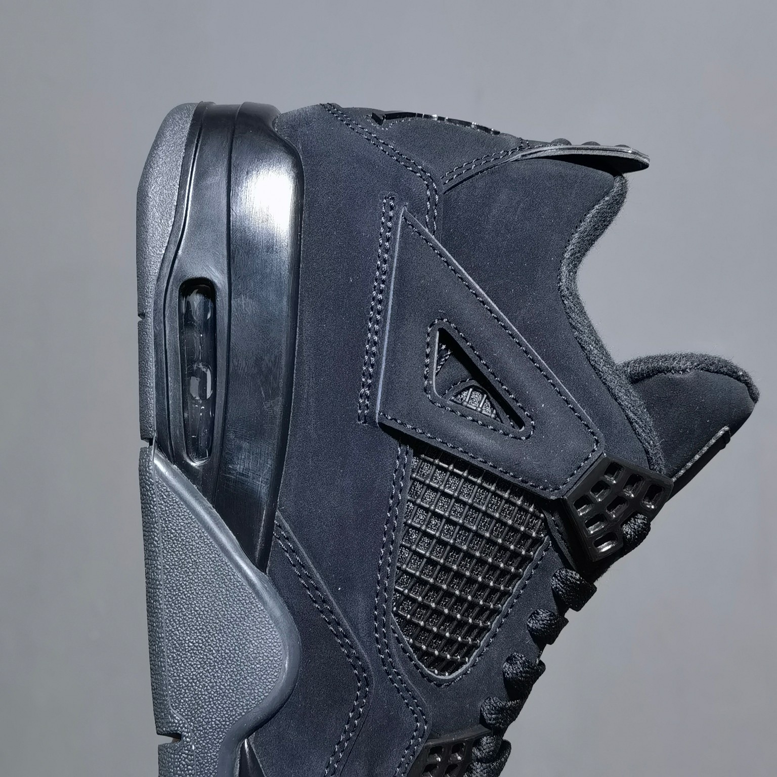 AJ4黑猫尺码:40-47.5福利特价-AirJordan4RetroBlackCat黑猫麂皮黑武士CU