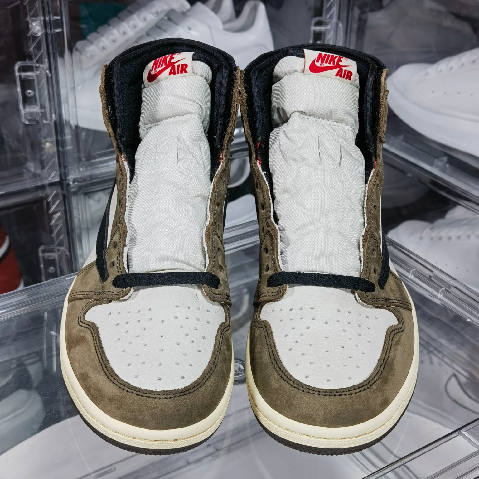 AJ1深棕鬼脸尺码:40-48纯原版出品-AirJordan1xTravisScott鬼脸高帮倒钩高帮C