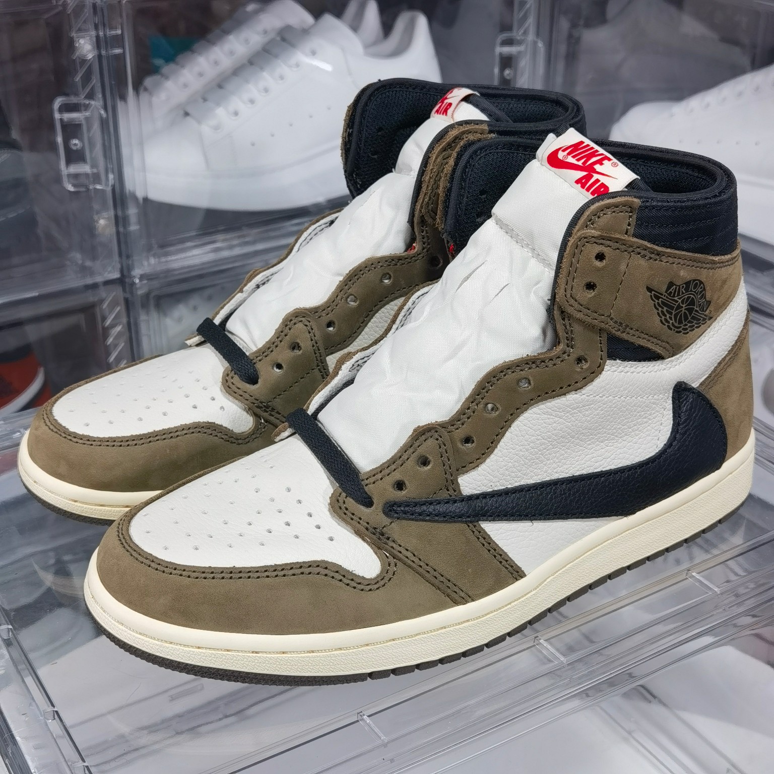 AJ1深棕鬼脸尺码:40-48纯原版出品-AirJordan1xTravisScott鬼脸高帮倒钩高帮C