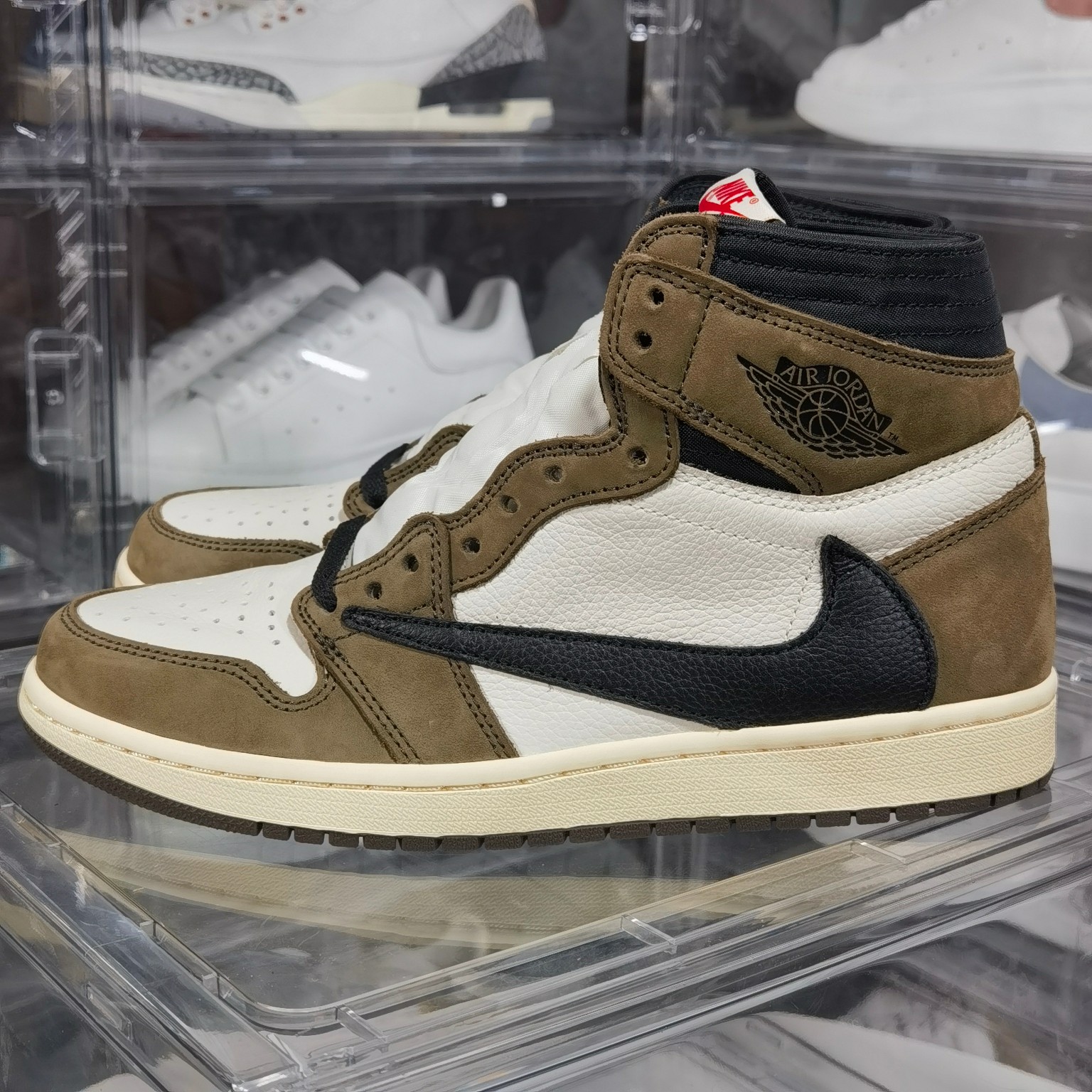 AJ1深棕鬼脸尺码:40-48纯原版出品-AirJordan1xTravisScott鬼脸高帮倒钩高帮C