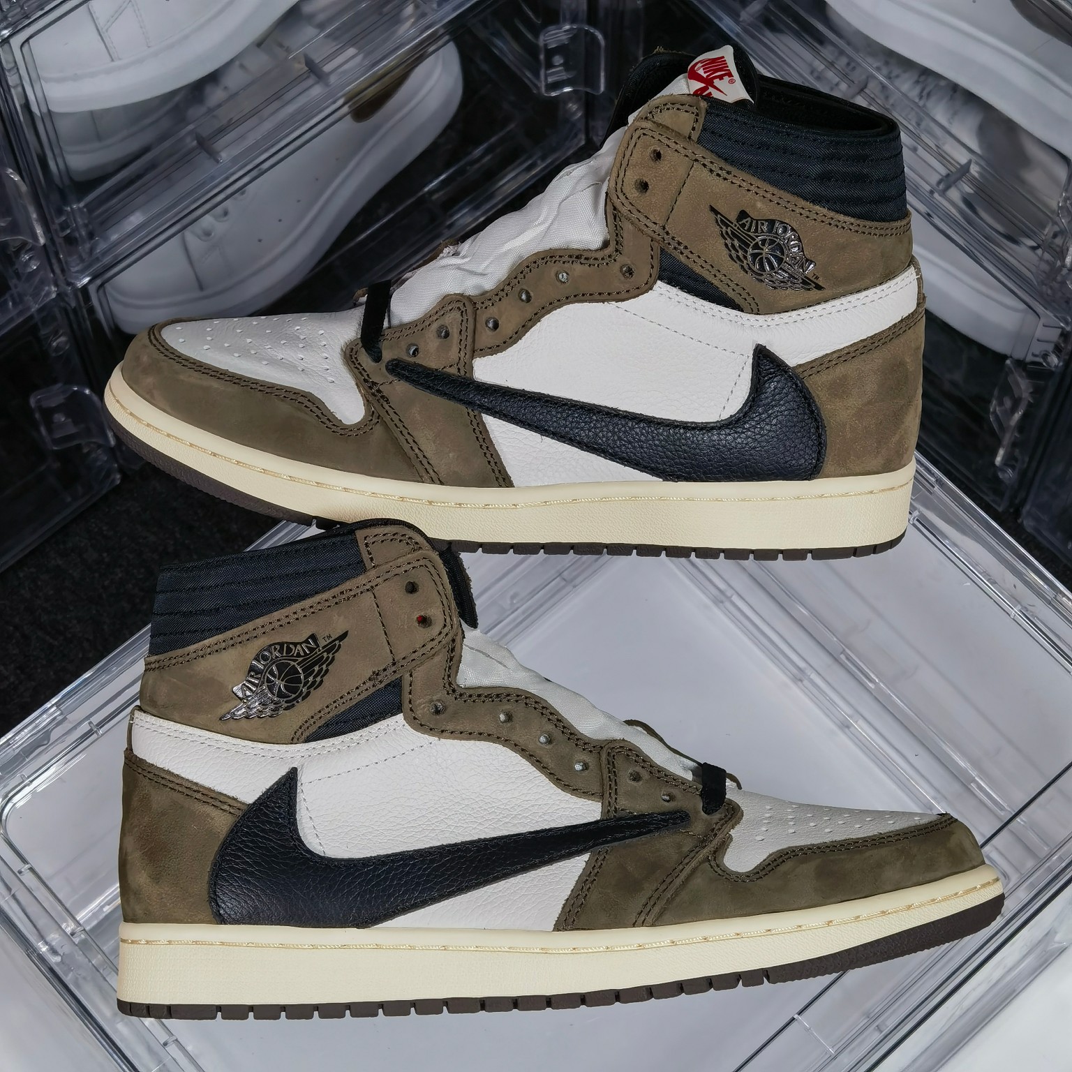 AJ1深棕鬼脸尺码:40-48纯原版出品-AirJordan1xTravisScott鬼脸高帮倒钩高帮C