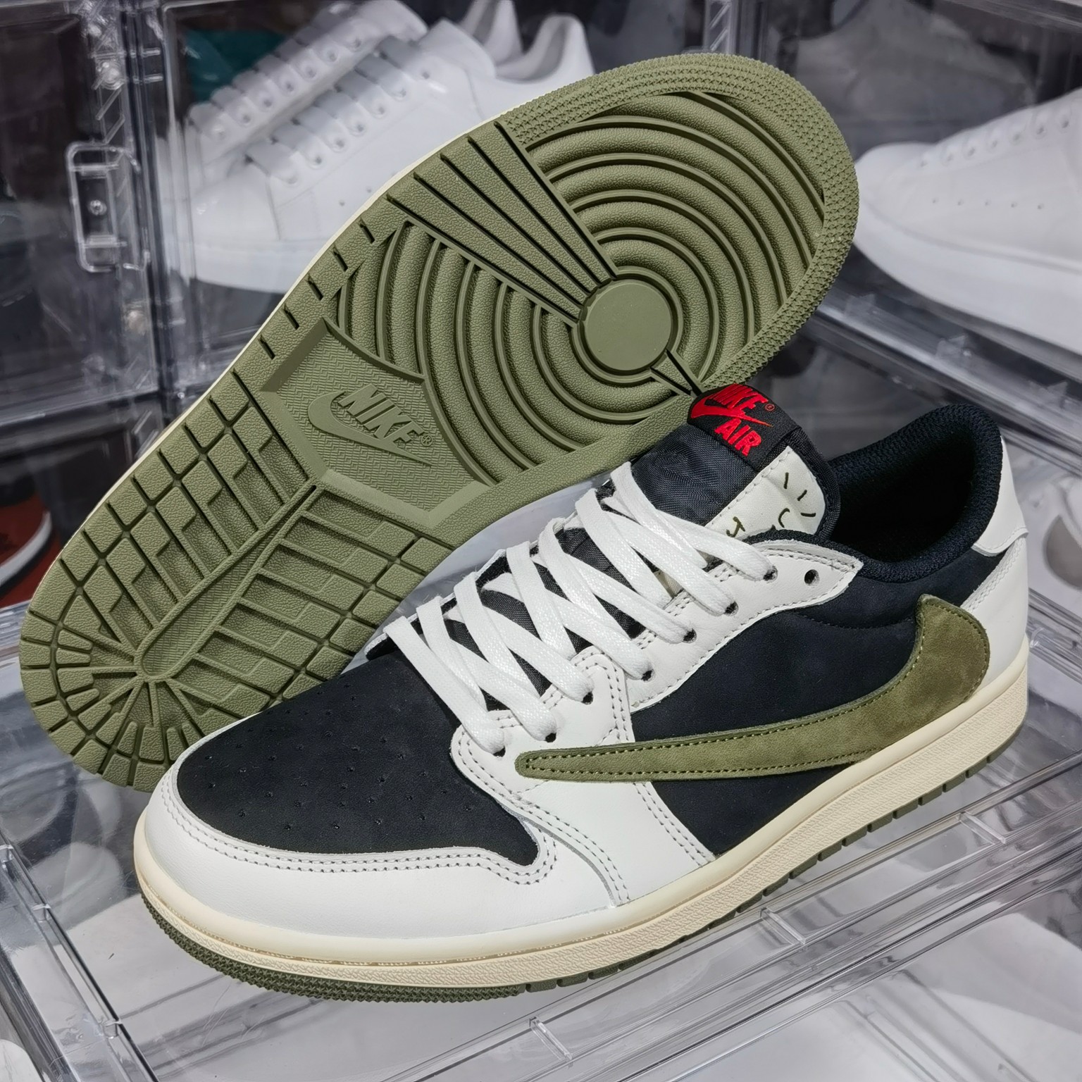 AJ1Low橄榄绿尺码:36-48纯原版出品-TravisScottxAirJordan1LowOGWM