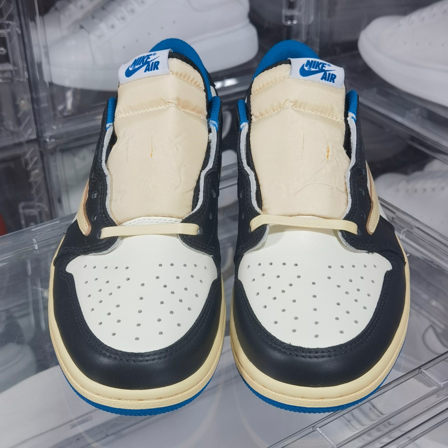 AJLow白蓝倒钩尺码40-47.5纯原特价出品-AirJordan1TravisScottxMilit