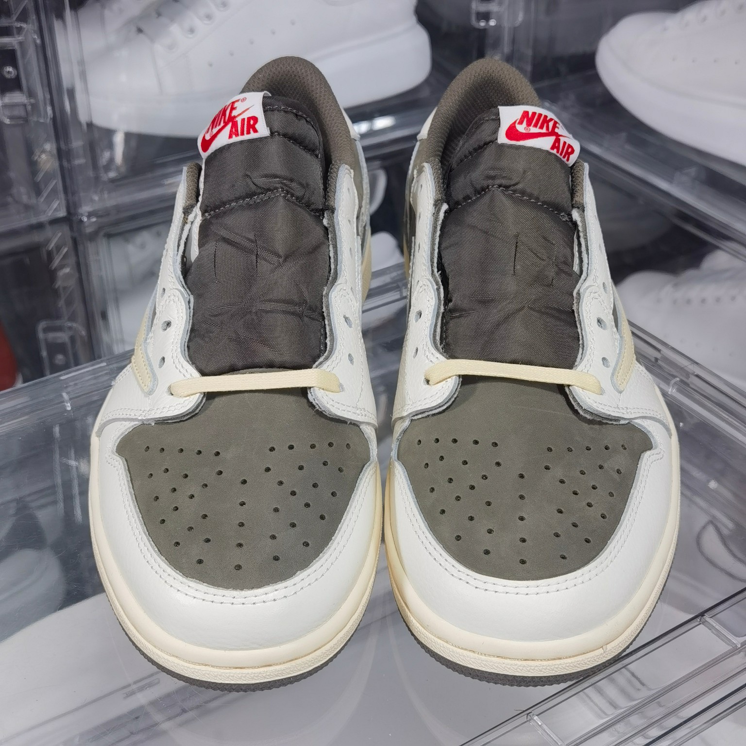 AJ1Low白棕倒钩鞋码40-47.5纯原特价出品-TravisScottxAirJordan1Reve