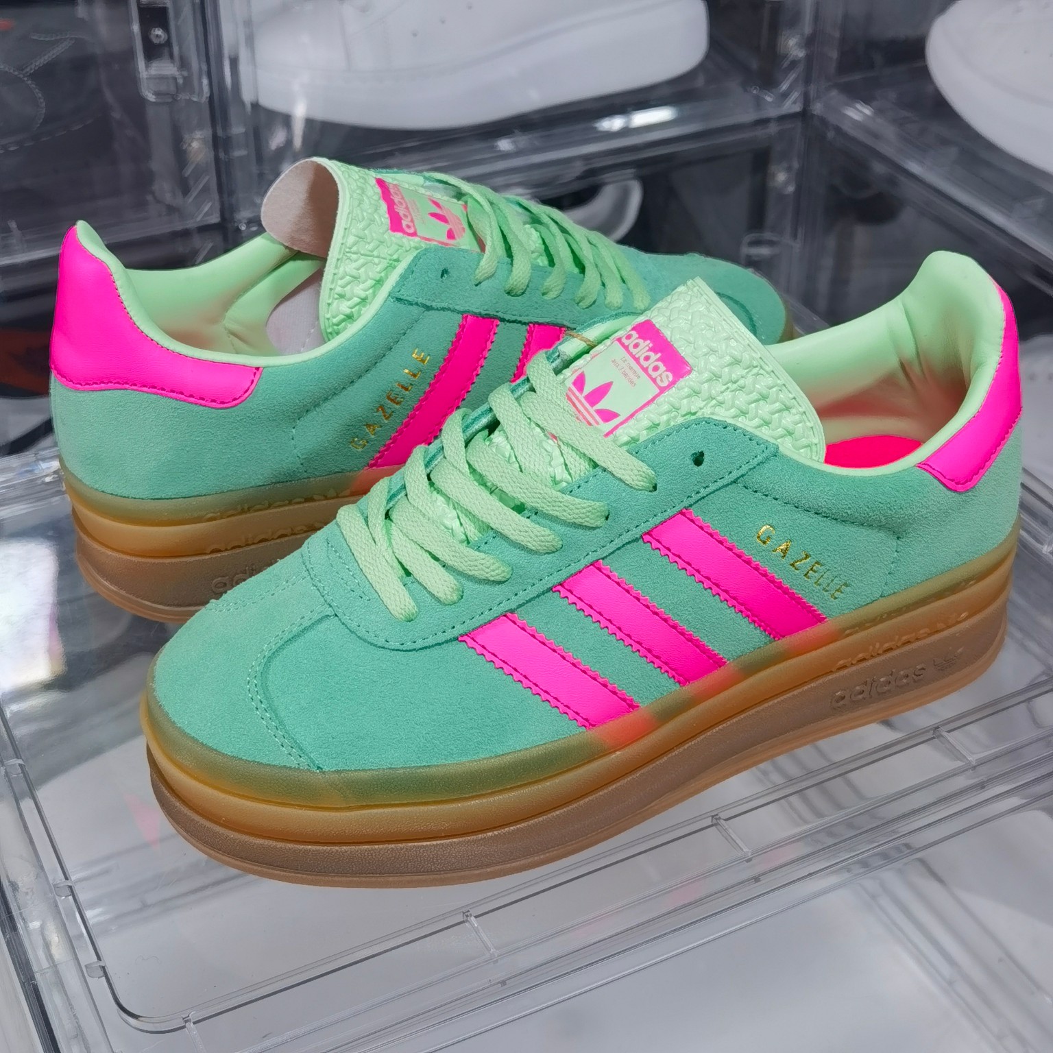 新款首发AdidasOriginalsGazelleBoldW羚羊松糕系列复古百搭厚底增高低帮休闲运动板