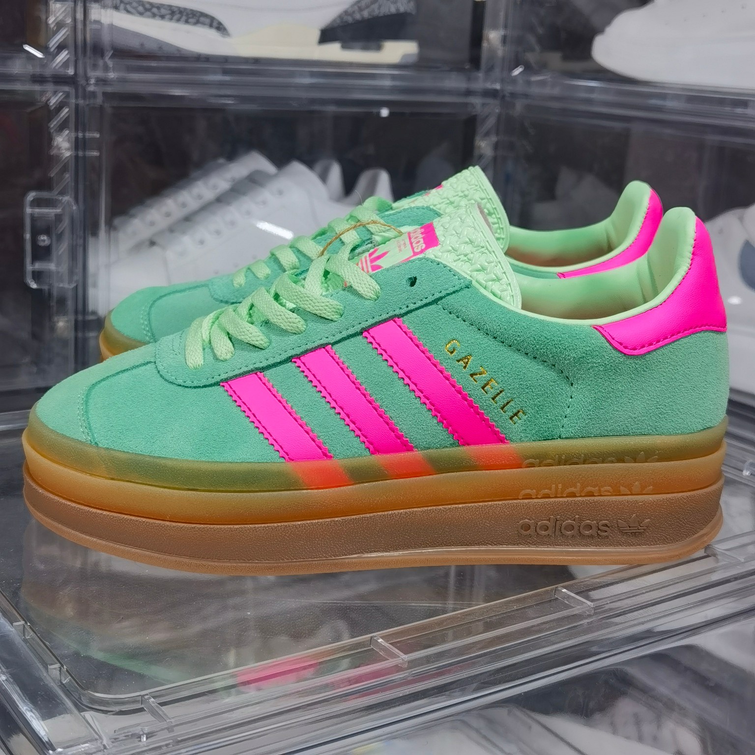 新款首发AdidasOriginalsGazelleBoldW羚羊松糕系列复古百搭厚底增高低帮休闲运动板