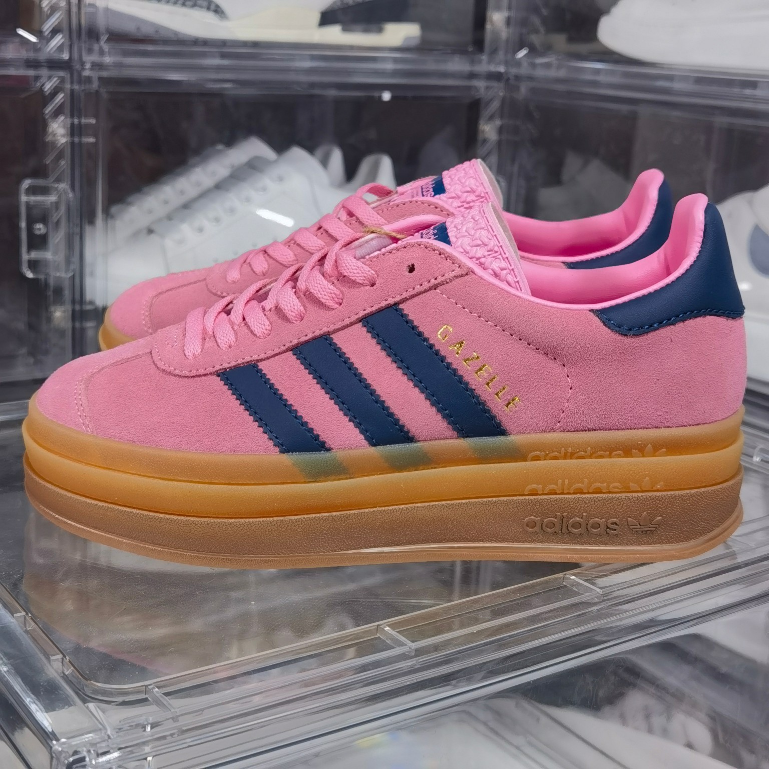 新款首发AdidasOriginalsGazelleBoldW羚羊松糕系列复古百搭厚底增高低帮休闲运动板